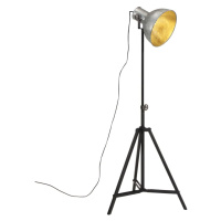 vidaXL Podlahová lampa 25 W starožitná strieborná 61x61x90/150 cm E27