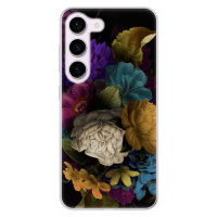 Odolné silikónové puzdro iSaprio - Dark Flowers - Samsung Galaxy S23 5G