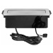 Výsuvný nábytkový box OR-GM-9016(GS)/BG, Schuko, 2xUSB (A), HDMI, čierno-strieborný (ORNO)