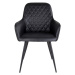 Norddan 21199 Dizajnová jedálenská stolička Gracelyn, čierna