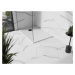 MEXEN/S - Stone+ obdĺžniková sprchová vanička 90 x 70, biela, mriežka čierna 44107090-B