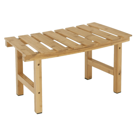 Príručný stolík k vírivke v tvare oblúka, prírodný bambus, VIREO TYP 3 Tempo Kondela