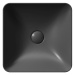 GSI - SAND/NUBES keramické umývadlo na dosku 38x38cm, čierna matná 903826