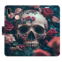 Flipové puzdro iSaprio - Skull in Roses 02 - Huawei P20 Lite