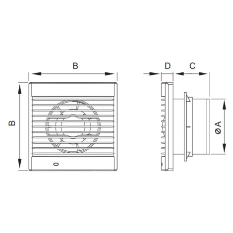 Mexen EXS, kúpeľňový ventilátor , priemer 120mm, biela, W9604-125-00