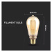 Žiarovka LED Filament E27 4W, 2200K, 200lm, ST64 VT-2185 (V-TAC)