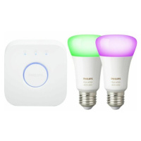 Philips Hue White and Color Ambience set 2 žiaroviek EU E27/A60 + bridge