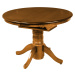 Estila Rustikálny drevený rozkladací jedálenský stôl Felicita okrúhleho tvaru hnedej farby 106-1
