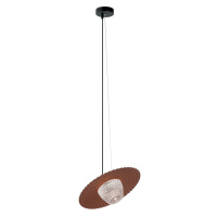 Závesná lampa Carmen, 1-plameňová, káva