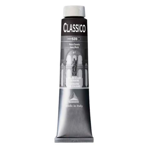 MAIMERI CLASSICO - Extra jemné olejové farby 535 - ivory black, 0,2 L