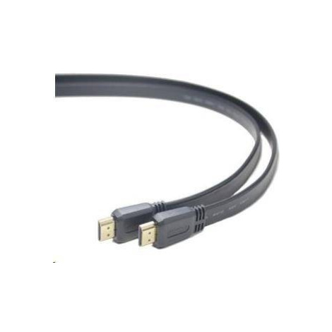 PREMIUMCORD HDMI High Speed + Ethernet plochý kábel, pozlátené konektory, 1 m