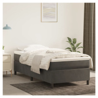 vidaXL Posteľný rám na boxspring tmavosivý 80x200 cm zamat