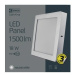Mini LED panel 224x224, štvorcový prisadený strieb., 18W, 4500K (EMOS)