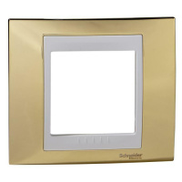 Rámcek 1-násobný zlatá/biela Unica Plus (Schneider)