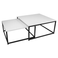 KONDELA Kastler New Typ 1 konferenčný stolík (2 ks) biela / čierna