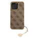 Plastové puzdro Guess na Apple iPhone 13 Pro GUHCP13LGF4GBR 4G Charms hnedé