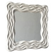 Estila Dizajnové štvorcové nástenné zrkadlo Fouetté so zdobeným rámom s reliéfnym vlnovkovým vzo