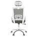 KONDELA Sanaz Typ 1 kancelárske kreslo s podrúčkami sivá / biela