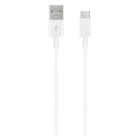 Dátový kábel USB, USB Type-C, 100 cm, Samsung, biely, továrenský,