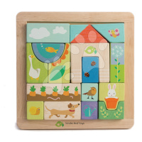 Drevené puzzle na záhrade Garden Patch Puzzle Tender Leaf Toys v ráme s maľovanými obrázkami od 