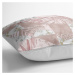 Súprava 4 dekoratívnych obliečok na vankúše Minimalist Cushion Covers Pink Leaves, 45 x 45 cm