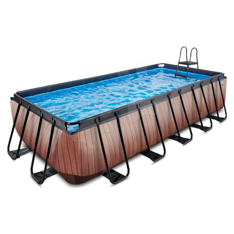 Bazén s pieskovou filtráciou Wood pool Exit Toys oceľová konštrukcia 540*250*122 cm hnedý od 6 r