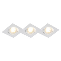 Sada 3 ks zapustených bodových svietidiel biele vrátane LED 3-stupňovo stmievateľné - Miu