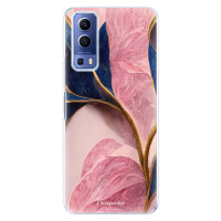 Odolné silikónové puzdro iSaprio - Pink Blue Leaves - Vivo Y52 5G