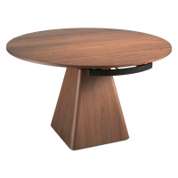 Estila Rozkladací okrúhly jedálenský stôl Vita Naturale hnedý z dreva 140cm