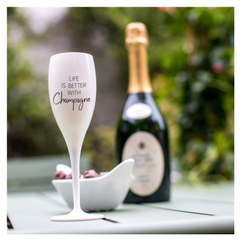 Koziol nerozbitný pohár na šampanské Cheers No.1 LIFE IS BETTER WITH CHAMPAGNE 100 ml