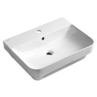 ISVEA - SOTT AQUA keramické umývadlo zápustné, 57x44cm, biela 10SQ50057