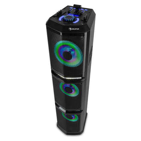 Auna Clubmaster, TripleBeat, Party-Station, 250 W max., 3 x 10" subwoofer, USB, BT, AUX