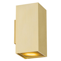 Dizajnové nástenné svietidlo zlaté hranaté 2-svetlo - Sab Honey