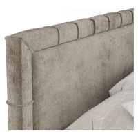 Béžová boxspring posteľ s úložným priestorom 200x200 cm Voyage – Maison de Rêve