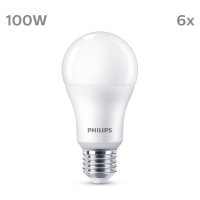 Philips LED E27 13W 1 521lm 4 000 K matná 6 ks