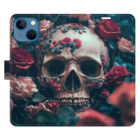 Flipové puzdro iSaprio - Skull in Roses 02 - iPhone 13 mini