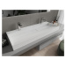 MEXEN - Ava umývadlo na dosku liaty mramor 2/O 120 x 46 cm, biela 23011202