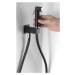 SAPHO - Nástenný ventil s ručnou bidetovou sprškou a bezpečnostnou pojistkou,hranatý,čierna matn