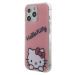 Plastové puzdro Hello Kitty na Apple iPhone 13 Pro HKHCP13LHKDSP IML Daydreaming Logo ružové