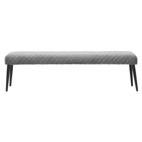 Furniria Dizajnová lavica Hallie 160 cm sivý zamat