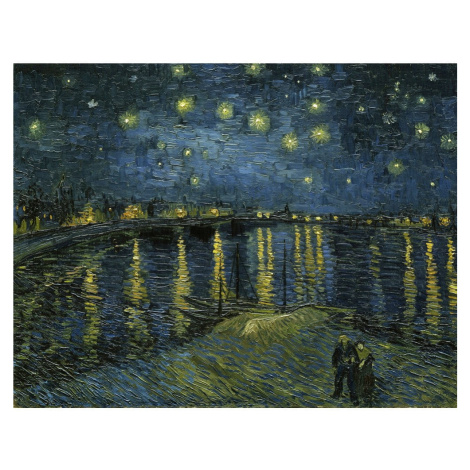 Obraz - 50x40 cm reprodukcia The Starry Night, Vincent van Gogh – Fedkolor