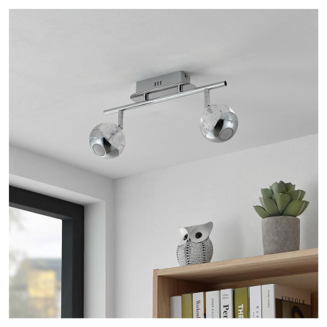 Lucande Kilio stropné LED svietidlo, 2-pl., chróm