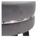 Sivá zamatová barová stolička 74 cm Paris – Mauro Ferretti