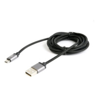 Kabel CABLEXPERT USB A Male/Micro B Male 2.0, 1,8m, opletený, čierny, blister