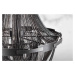 LuxD 24900 Dizajnová stojanová lampa Kingdom 170 - 210 cm čierna Stojanové svietidlo