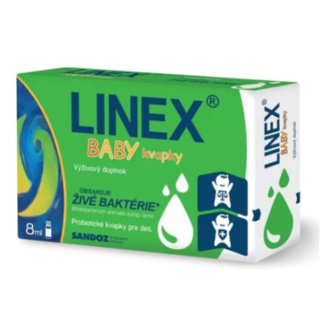 LINEX Baby kvapky + vitamín D3 1x8 ml