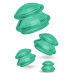 Silikónové masážne banky Fabulo Mushroom - sada, 4ks Farba: zelená
