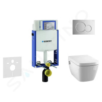 GEBERIT - Kombifix Modul na závesné WC s tlačidlom Sigma01, lesklý chróm + Tece One - sprchovaci