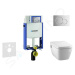 GEBERIT - Kombifix Modul na závesné WC s tlačidlom Sigma01, lesklý chróm + Tece One - sprchovaci