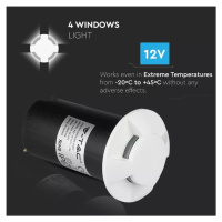 Nájazdové LED svietidlo 1W, 6500K, 50lm, biele VT-1171 (V-TAC)